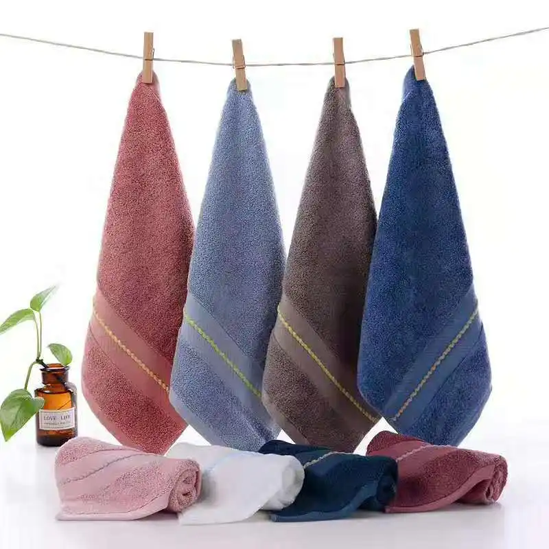 Goodseller Bán buôn giá rẻ 400gsm 100% cotton vuông 30*30cm màu xanh xám rắn màu tay mặt khăn