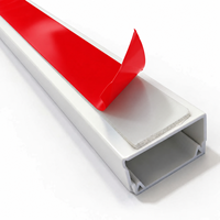 Goulotte de câblage en PVC, Goulotte de câblage en plastique blanc avec couvercle pour la gestion des câbles électriques
