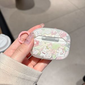 Linda funda <span class=keywords><strong>de</strong></span> <span class=keywords><strong>silicona</strong></span> estilo coreano chica conejito flor oreja para Apple para AirPods 1/2/3 generación para auriculares Bluetooth Pro - Product Image 4