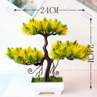 Künstlicher Plastik-Bonsai Kleiner Baum im Topf Umweltfreundliche Kunstpflanze im Topf Blume für Heim Zimmer Tisch Dekoration Garten Hochzeit Ostern