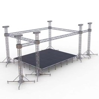 Sistema de escenario portátil cuadrado DRGE Silver de 3m/1m/2m, de aleación de aluminio 6061-T6, con sistema de montaje rápido y capacidad de carga de 100 kg.