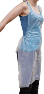 Food Grade Translucent HDPE Eco-Friendly Soft <b>Waterproof</b> Plastic Aprons Hairdressing <b>Overalls</b> Salons Blow Molding Process - Product Image 4