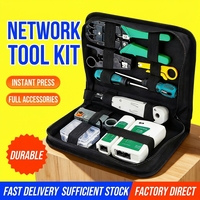 Kit de Herramientas Manuales para Redes Informáticas RJ45/11, Herramienta de Prueba de Cables, Crimpadora y Peladora para Redes LAN y FTTH
