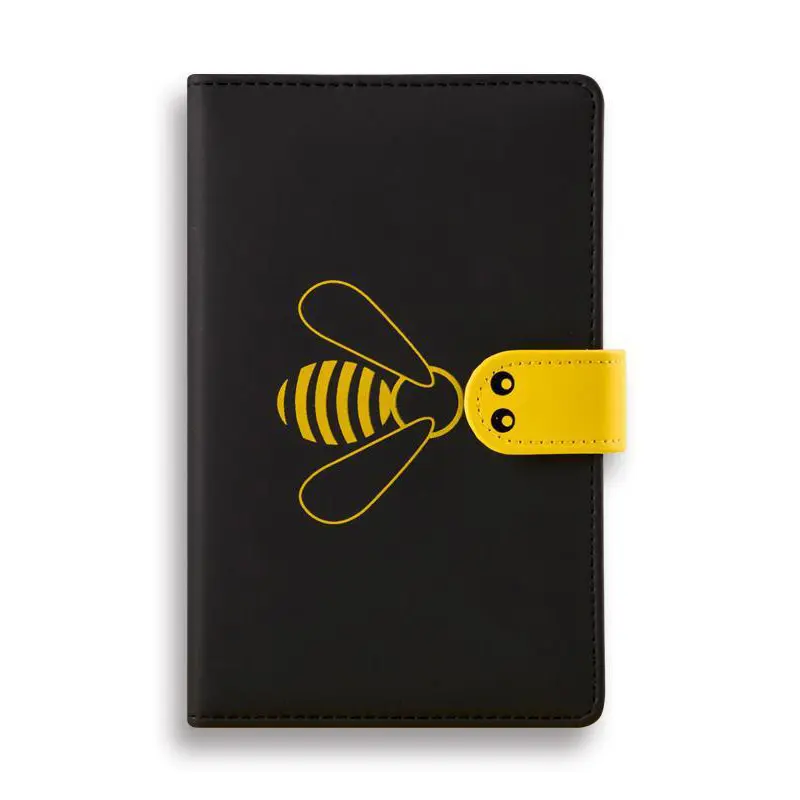 Yubon Schattige Cartoon Bee Cover Notebook Custom Dagboek Raster Gelijnd Blanco Pagina Jaarlijkse Maandelijkse Dagelijkse Planner Notitieblok Handleiding Grootboek