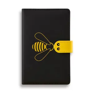 宇邦可爱卡通蜜蜂封面笔记本定制日记本网格内衬空白页年度月度日计划者记事本手册分类账