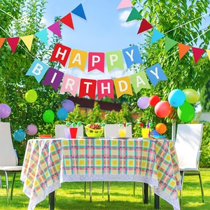 4 pièces de tissu feutre arc-en-ciel assemblé pour la décoration de la fête d'anniversaire. - Product Image 6