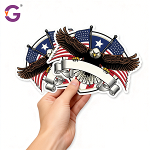 สติกเกอร์ธงชาติอเมริกันรูปนกอินทรีแบบกำหนดเองสำหรับฉลองวันประกาศอิสรภาพ สติกเกอร์กันน้ำแบบไดคัทสำหรับตกแต่งโทรศัพท์และกระเป๋าเดินทาง - Product Image 3