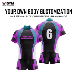 Maillots de rugby personnalisés les plus populaires, respirants, à séchage rapide, imprimés par transfert thermique, en nylon/cachemire, maillot de football américain - Product Image 1