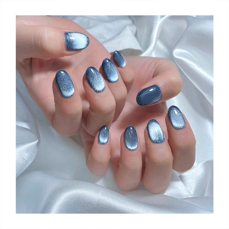 Ongles Artificiels Auto-adhésifs Pailletés Noir - 24 Pièces, Long, Marque Ain Katy