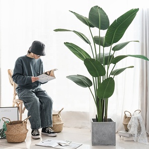 Plantes tropicales artificielles 6ft /5ft /4ft palmier bananier voyageur pour la décoration de paysage vert de bureau - Product Image 3