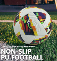 Ballon de football de match et d'entraînement en PU, cousu à la machine, antidérapant, sans couture, taille officielle 5, haute qualité