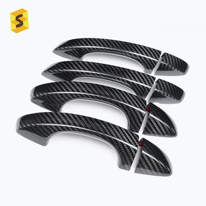 Shasha Finitura Maniglia Esterna in Vera Fibra di Carbonio per <span class=keywords><strong>Seat</strong></span> Cupra <span class=keywords><strong>Leon</strong></span> 2017-2020 Accessori Esterni Auto - Product Image 1