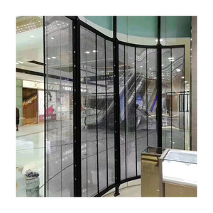 Alto brilho exibição mágica transparente vidro ao ar livre LED malha cortina transparente levou filme display - Product Image 6