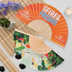 Abanico de mano de madera de color sólido español al por mayor para eventos Abanicos de mano de madera - Product Image 1