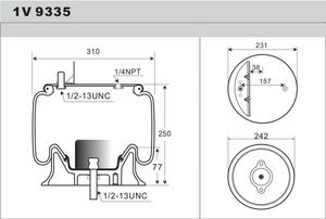 สปริงลมหลังรถบรรทุก ยางรองถุงลม W01-358-9335 / 9 10-14 <span class=keywords><strong>P</strong></span> 465 / 1R 12-620 / 569172 / 569171 - Product Image 5