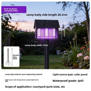 Lampes solaires <span class=keywords><strong>anti</strong></span>-insectes, tue-moustiques d'extérieur, étanches IP65, LED SMD <span class=keywords><strong>pour</strong></span> cour, <span class=keywords><strong>jardin</strong></span>, villas, fermes - Product Image 6