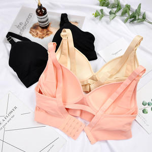 Produttore Incinta Elastico di Sostegno Di Maternità <span class=keywords><strong>Reggiseno</strong></span> Allattamento Confortevole Con Scollo A V <span class=keywords><strong>Cotone</strong></span> Allattamento Al Seno <span class=keywords><strong>Reggiseno</strong></span> - Product Image 4
