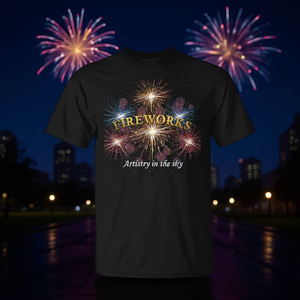 Camiseta Artistry in the Sky Pyro Explosion, Ropa Promocional con Diseño de Fuegos Artificiales para Pirotecnistas - Product Image 3