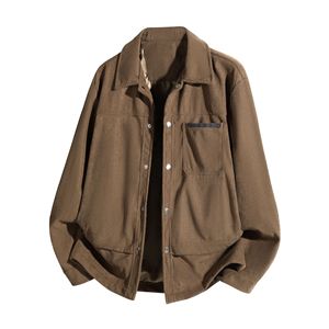 Abrigo informal cálido de tamaño europeo 5XL para niños <span class=keywords><strong>guapos</strong></span> para Amazon Cross-Border Otoño Primavera Chaqueta de pana de un solo pecho para hombres - Product Image 2