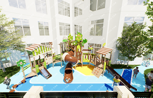 Meilleur toboggan en plastique pour enfants pour les jardins d'enfants et les terrains de jeux - Mobilier de terrain de jeux éducatif - Product Image 2