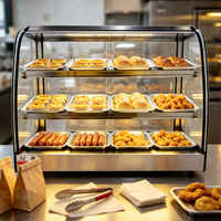 Armoire chauffante pour aliments en acier inoxydable CH-4D, buffet électrique chauffant, présentoir chauffant pour restaurant, cuisine, service de traiteur