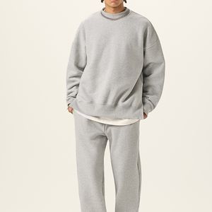 Fashionable Plus Size 100% Cotton Split Hem Plain Sweatshirt <strong>Longline</strong> O-Neck Turtle Neck Jogging Casual <strong>Jumpers</strong> - Product Image 5