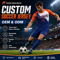 Camiseta de Fútbol Personalizada con Nombre del Club, Uniforme de Fútbol Ligero con Sublimación Completa
