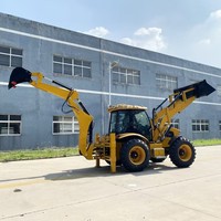 Traktor Loader Backhoe Murah Buatan China, Wheel Loader 4x4, Loader 4WD, Backhoe Loader Bersertifikasi CE