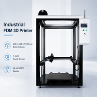 Imprimante 3D FDM grand format 600x600x1200mm à cadre ouvert, contrôle tactile 7 pouces, double extrudeur industriel, plateau chauffant, USB/WiFi