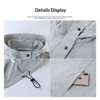Veste de course d'extérieur pour homme, automne-hiver, demi-zip, en nylon imperméable, chaude, à capuche, séchage rapide, sport