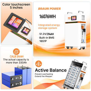 48V 51V 16KWh 314AH LifePo4-Akku Power Wall Eingebautes BMS-System Wiederauf ladbare Zelle Home Energy Storage <span class=keywords><strong>PL</strong></span> Lager EU NO TAX - Product Image 4