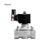 Vanne à boisseau sphérique solénoïde industrielle KLION DC12-24V AC110V AC220V en acier inoxydable 304/316 certifiée ISO, normalement ouverte/fermée, 2 voies, 1 1/2 pouce, pour eau et huile