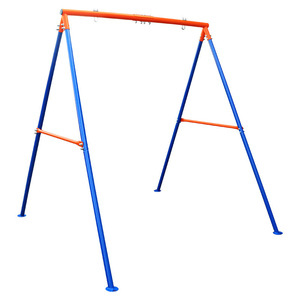 Columpio de exterior con estructura de hierro, capacidad de carga de 200 kg, equipo de juegos de una plaza para parques, hogares y patios. - Product Image 1