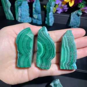 Torre de Piedras Preciosas Naturales en Bruto de Fábrica: <span class=keywords><strong>Crisocola</strong></span> con Punta de Malaquita, Espécimen de Varita de Cristal para Decoración Feng Shui - Product Image 2