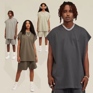 BES1501 Nuevo Diseño 100% Algodón Tejido Ecológico Verano Casual Transpirable Secado Rápido Gimnasio Ejercicio Sin Mangas Logotipo Personalizado Hombre - Product Image 5