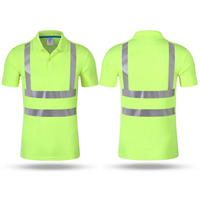 Camiseta Polo de trabajo de alta visibilidad con logotipo personalizado y rayas reflectantes, camiseta Polo de seguridad, ropa de trabajo de construcción de minería de carreteras de tráfico