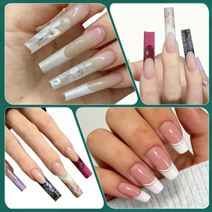 Nailpop Space Dual Forms French Nail 15 Misure Punte per <span class=keywords><strong>Unghie</strong></span> Riutilizzabili Strumenti di Estensione dal Design Speciale per Salone di Manicure 30 pz/scatola - Product Image 6