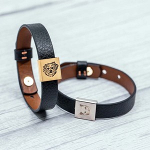 Cá nhân hoá da Vòng đeo tay vật nuôi hình ảnh in trống người đàn ông da vòng đeo tay khắc món quà sinh nhật Tên tùy chỉnh - Product Image 1