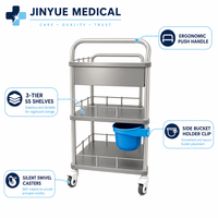 Chariot médical en acier inoxydable 304 avec tiroirs silencieux et barrière de sécurité, idéal pour les hôpitaux – Vente directe en gros