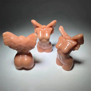 Cristaux de guérison Nu Sexy lepdolite Femme Modèle Corps <span class=keywords><strong>Figurine</strong></span> Avec Ailes - Product Image 2