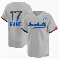 Uniforme de baseball de conception libre maillot de baseball boutonné avec broderie hauts d'équipe sublimés vêtements de baseball et de softball grande taille