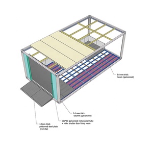 20 40 Pieds Détachable Préfabriqué Conteneur <span class=keywords><strong>Garage</strong></span> Mobile Préfabriqué 4*7.5m Chambre Simple Flattop Flat Pack House - Product Image 6
