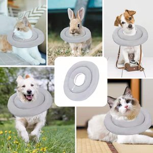 Venta caliente cómodo algodón mascota gato Anti lamer morder cuello protector cono perro gato Isabelino <span class=keywords><strong>Collar</strong></span> - Product Image 4