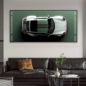 Créativité salon Art décor à la maison peintures voiture de sport thème canapé fond effet tridimensionnel peinture en cristal - Product Image 1