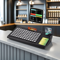 Teclado POS Inteligente Todo en Uno MKB78, Totalmente Programable, con Lector de Códigos de Barras NFC y Lector de Tarjetas MSR para Caja Registradora
