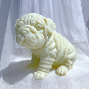 Moule à bougie en silicone pour bougies en cire de soja, motif chiot bouledogue, pour les amoureux des chiens, décoration d'intérieur - Product Image 6