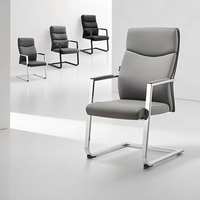 Chaise de Visiteur Exécutive Moderne en Cuir de Luxe, Confortable, à Base Fixe, pour Bureau, Salle de Conférence et Salle d'Attente - Vente en Gros Usine