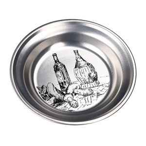 Bandeja Redonda Rústica de Metal Mystic Arts 2304C, Diseño Campestre, Bandejas Decorativas para el Hogar, Sala de Estar, Comedor - Product Image 4