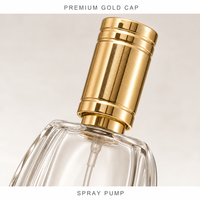 Flacon de parfum en verre vide avec bouchon doré, flacons vaporisateurs de luxe à facettes rechargeables, vente en gros, logo personnalisé