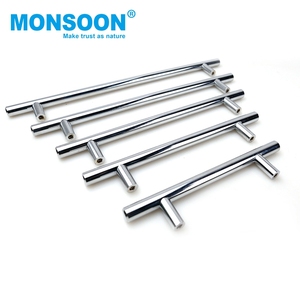 Furniture Fitting Bedroom 96mm Stainless Steel T-bar Tube Cabinet Handle Kitchen Drawer Pull Lever Handles for kitchen cabinets - Product Image 6